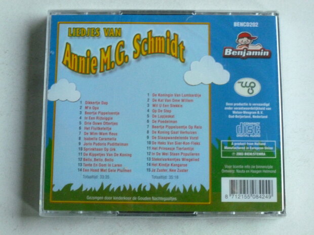 Liedjes van Annie M.G. Schmidt - De Gouden Nachtegaaltjes (2 CD) Nieuw
