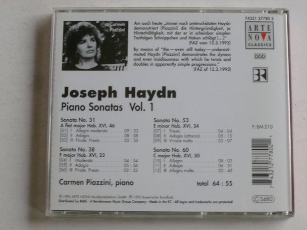 Haydn - Piano Sonatas 1 / Carmen Piazzini