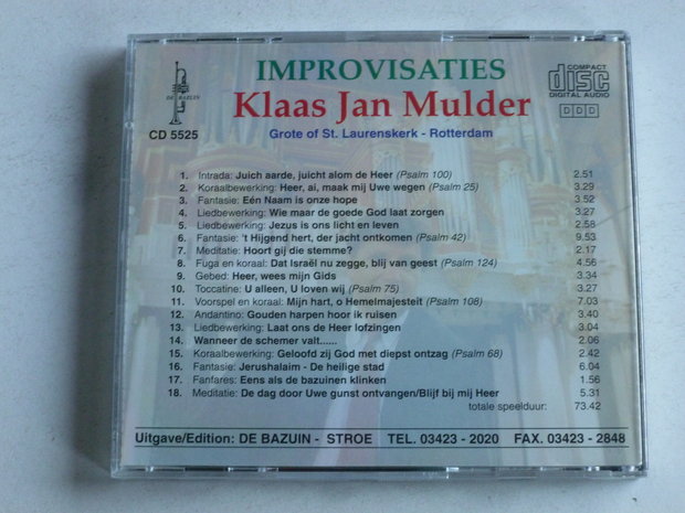 Klaas Jan Mulder - Improvisaties St. Laurenskerk Rotterdam
