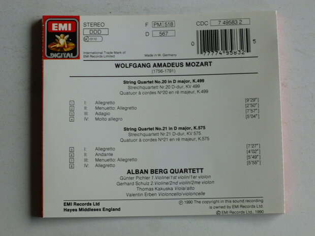 Mozart - String Quartets 20, 21 / Alban Berg Quartett