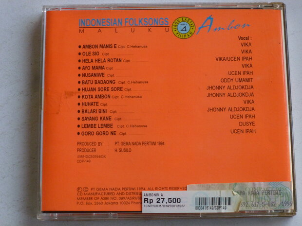 Lagu Rakyat Pilihan - Ambon