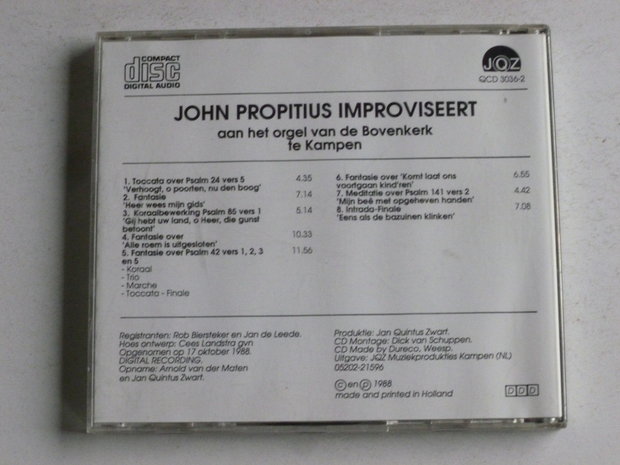 John Propitius improviseert / Bovenkerk Kampen