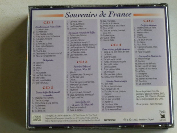 Souvenirs de France - Reader's Digest (5 CD)