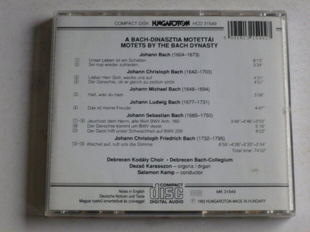 Motets by the Bach Dynasty - Debrecen Kodaly Choir