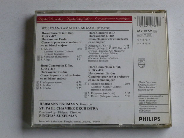 Mozart - The Horn Concertos /  Hermann Baumann