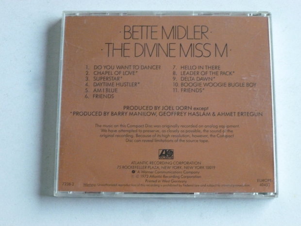 Bette Midler - The Divine Miss M (1972)