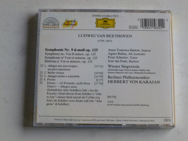 Beethoven - Symphonie nr. 9 / Herbert von Karajan