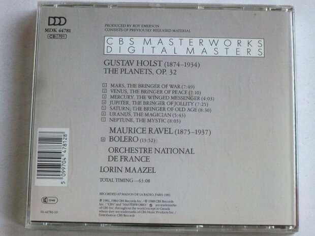 Holst - The Planets, Ravel - Bolero / Lorin Maazel
