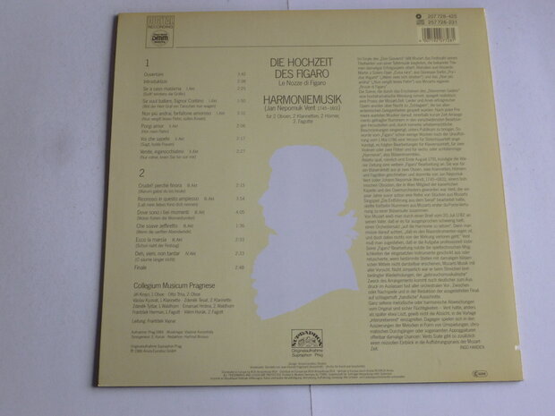 Mozart - Figaros Hochzeitt / Collegium Musicum Pragense (LP)