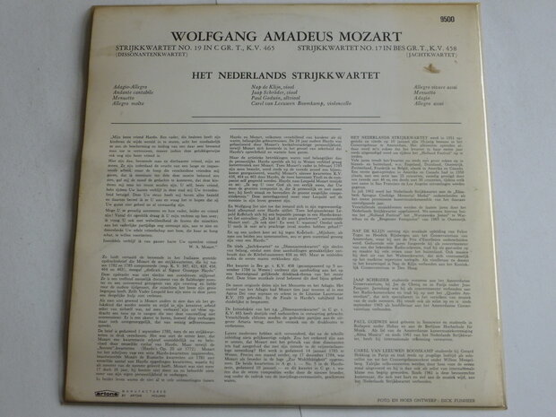Mozart - Strijkkwartet 19, 17 / Het Nederlands Strijkkwartet (LP)