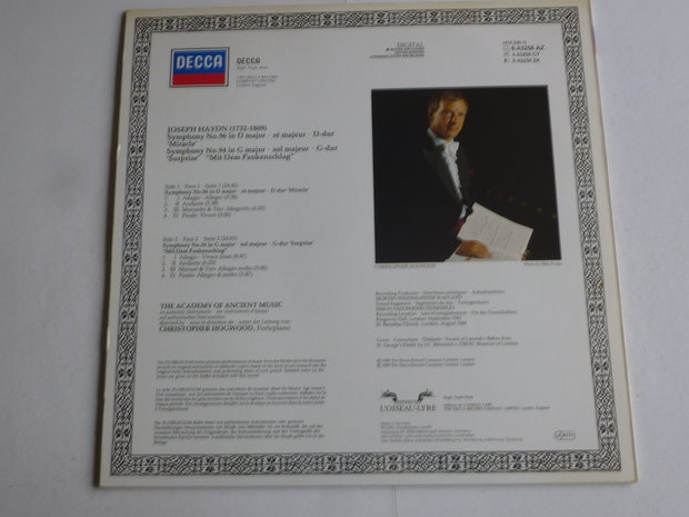 Haydn - Symphony 94, 96 / Christopher Hogwood (LP)