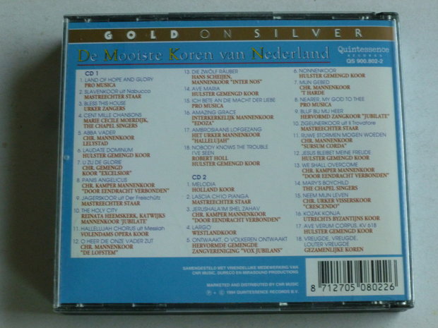 De Mooiste Koren van Nederland (Gold on Silver) 2 CD