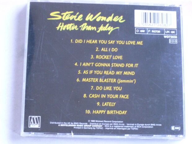 Stevie Wonder - Hotter than july 