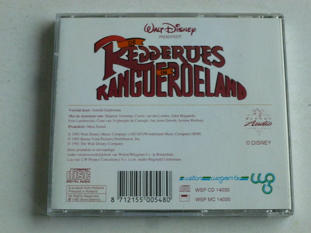 Disney De Reddertjes in Kangoeroeland - De originele Nederlandstalige versie (Luister CD)