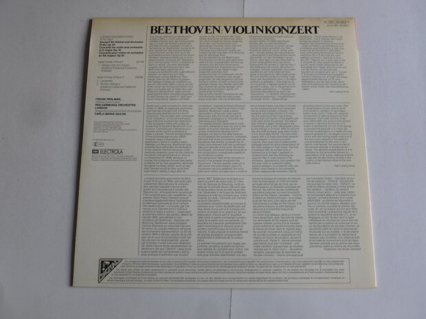 Beethoven - Violinkonzert / Perlman, Carlo Maria Giulini (LP)