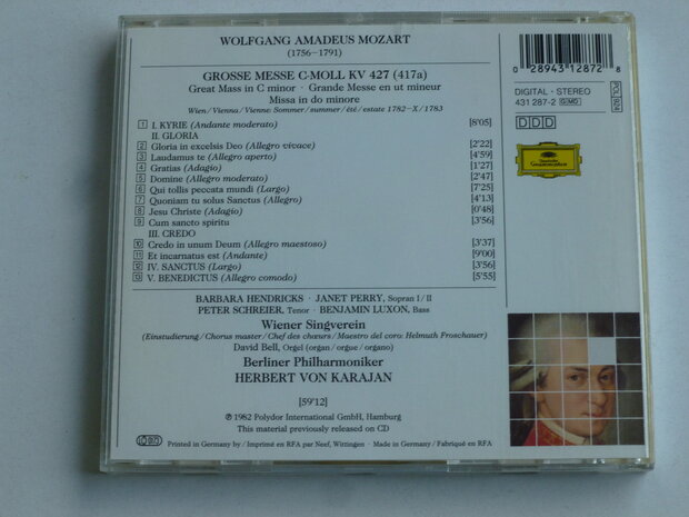 Mozart - Grosse Messe / Herbert von Karajan, Barbara Hendricks