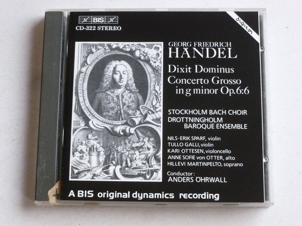 Handel - Dixit Dominus  Concerto Grosso / Anders Öhrwall