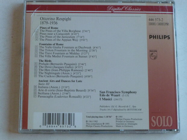 Respighi - Pines of Rome / I Musici, Edo de Waart