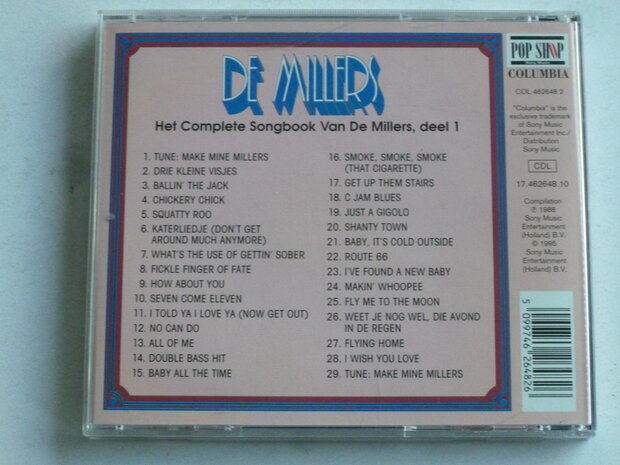 De Millers - Het complete songbook van De Millers Deel 1
