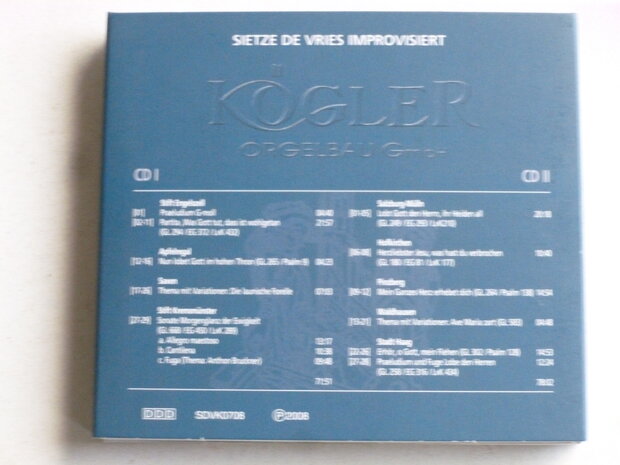 Sietze De Vries Improvisiert - Kogler Orgelbau (2 CD)