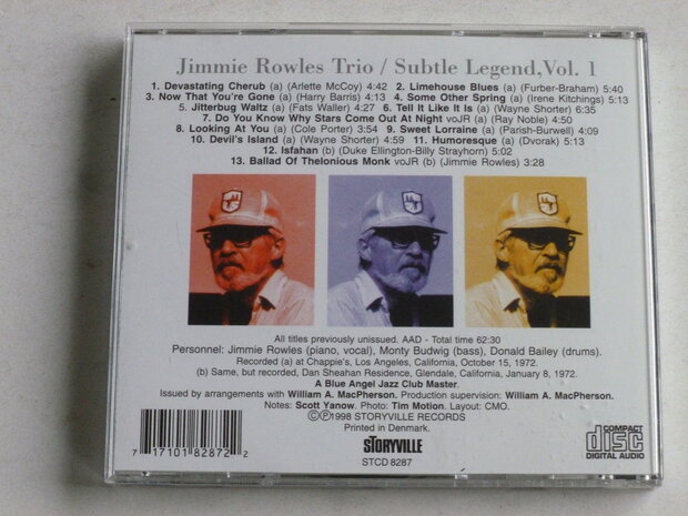 Jimmie Rowles - Subtle Legend, Vol.1