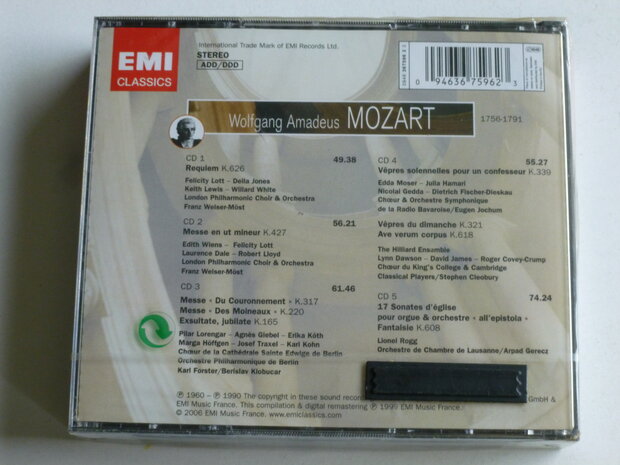 Mozart - Musique Sacree / Welser-most, Forster, Jochum, Cleobury (5 CD) Nieuw