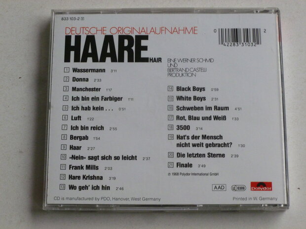 Haare ( Hair) - Deutsche Original Aufnahme