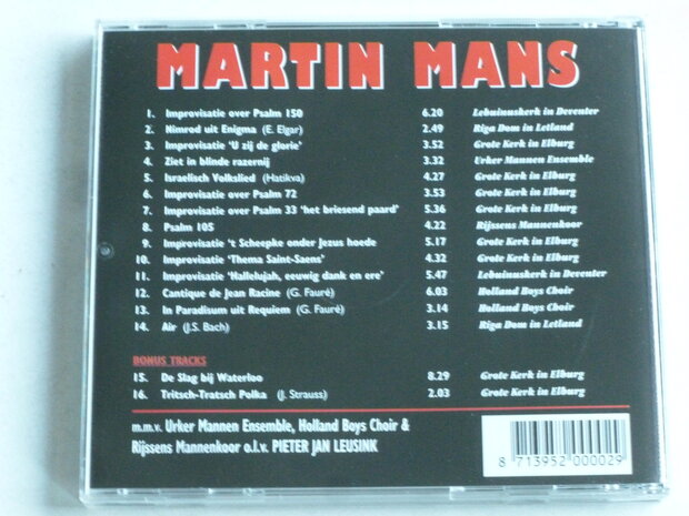 Martin Mans - 25 jaar Organist
