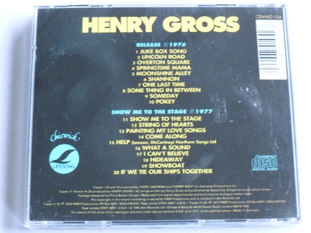 Henry Gross - Release + Show me to the stage