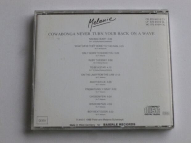 Melanie - Cowabonga never turn your back on a wave