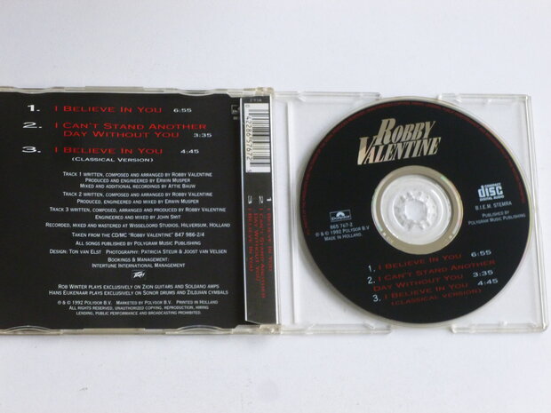Robby Valentine - i believe in you (CD Single)