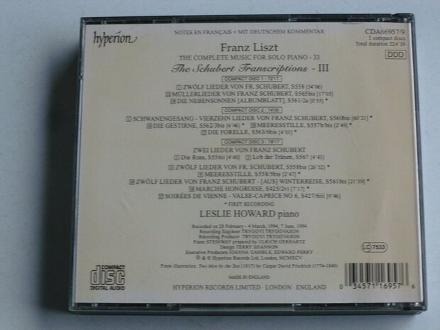 Liszt - The Schubert Transcriptions III / Leslie Howard (3 CD)