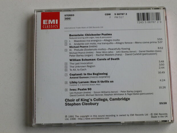 Bernstein - Chichester Psalms / Choir of King's College, Cleobury