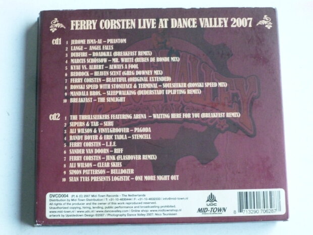 Ferry Corsten - Live at Dance Valley 2007 (2 CD)