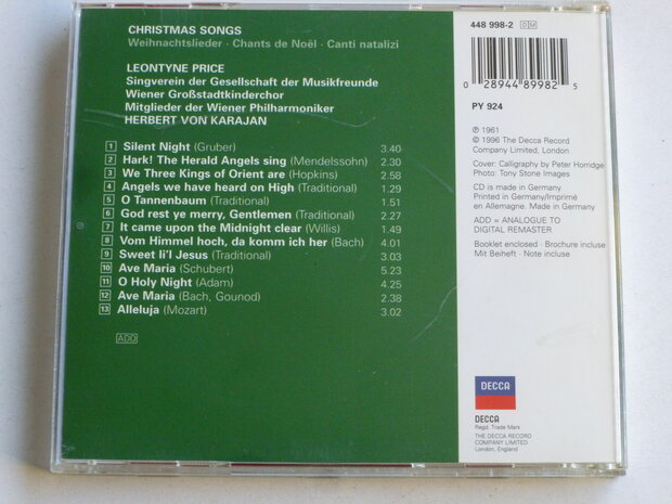 Leontyne Price / Herbert von Karajan - Christmas Songs