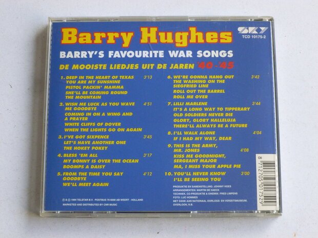 Barry Hughes - Barry's Favourite War Songs / De mooiste liedjes uit de jaren 40 -45