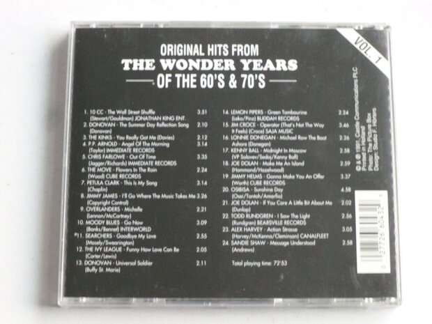 Original Hits from The Wonder Years of the 60's & 70's