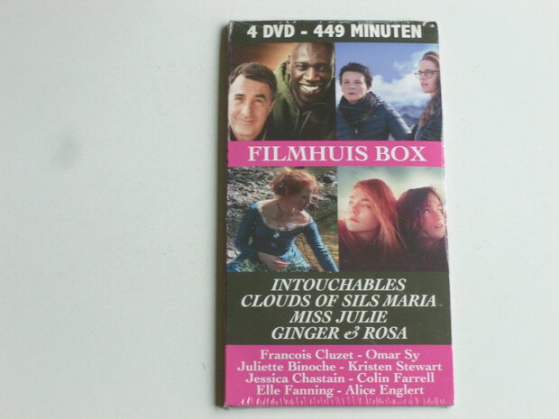 Filmhuis Box Intouchables, Clouds of Sils Maria, Miss Julie, Ginger & Rosa (4 DVD) Nieuw