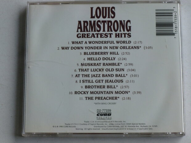 Louis Armstrong - Greatest Hits (Curb records)