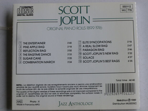 Scott Joplin - Original Piano Rolls 1899 - 1916