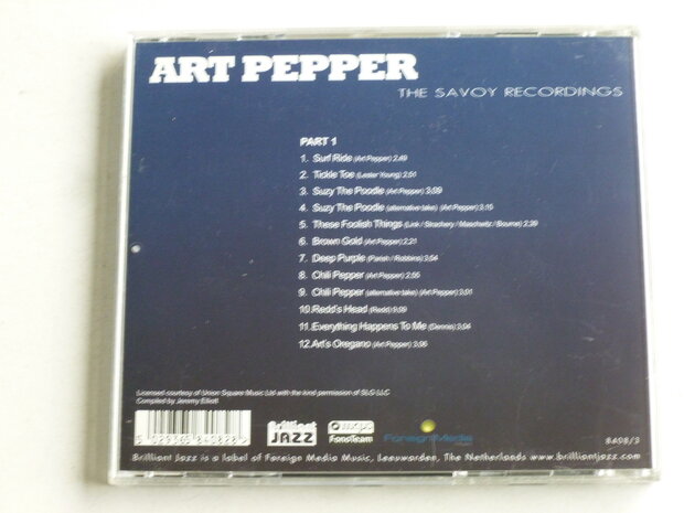 Art Pepper - The Savoy Recordings part 1