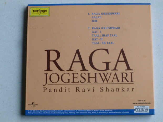 Raga Jogeshwari - Pandit Ravi Shankar 