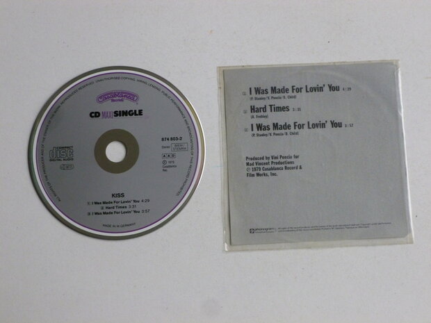 Kiss - i was made for lovin' you (CD Single)