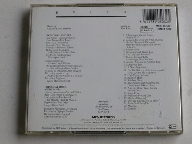 Evita - Andrew Lloyd Webber, Tim Rice (2 CD)