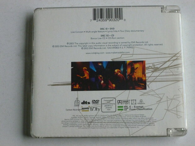 Coldplay - Live 2003 (CD + DVD) bonus live cd 2003