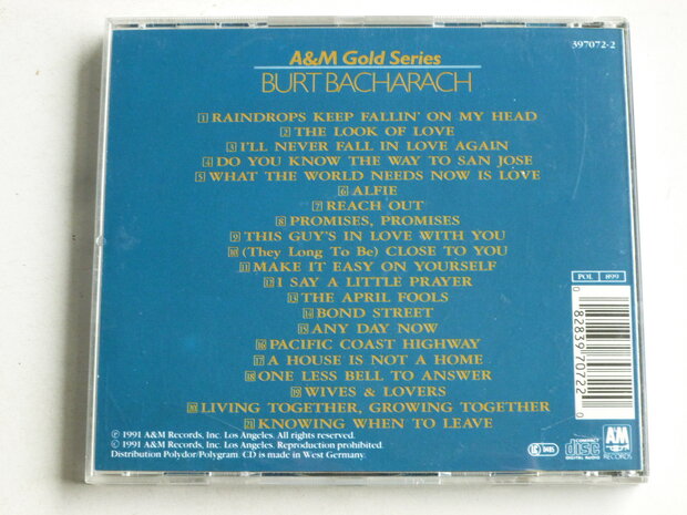 Burt Bacharach - A &M Gold Series