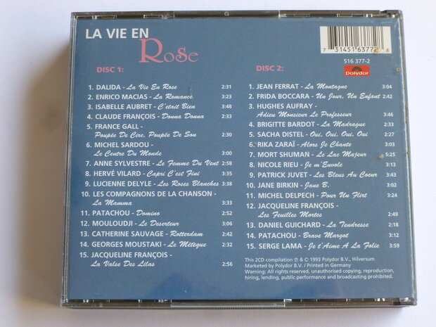 La Vie en Rose - Les plus belles Chansons (2 CD)