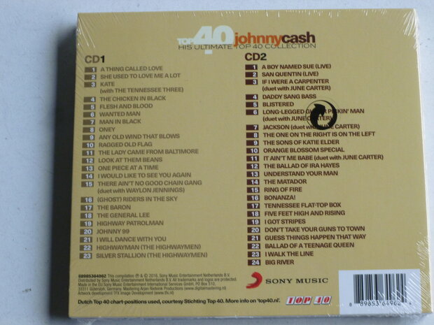 Johnny Cash - His Ultimate Top 40 Collection ( Nieuw) 2 CD