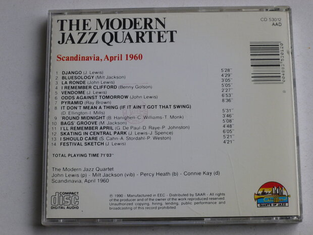 The Modern Jazz Quartet - In Concert