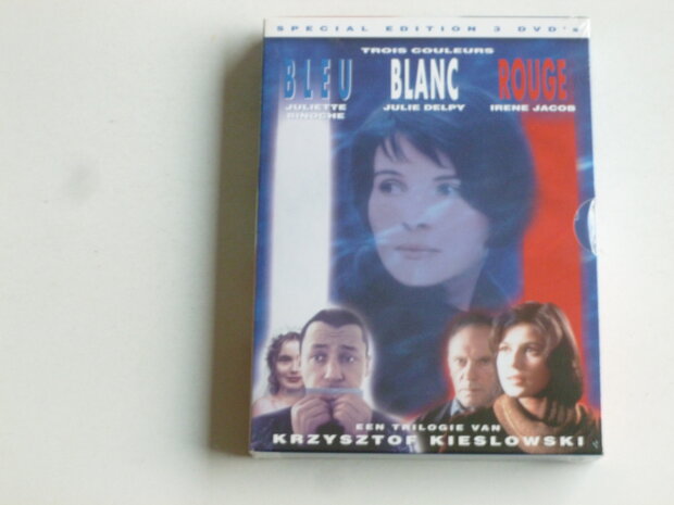 Trois Couleurs Blue, Blanc, Rouge - Krzysztof Kieslowski, Binoche (3 DVD) Nieuw